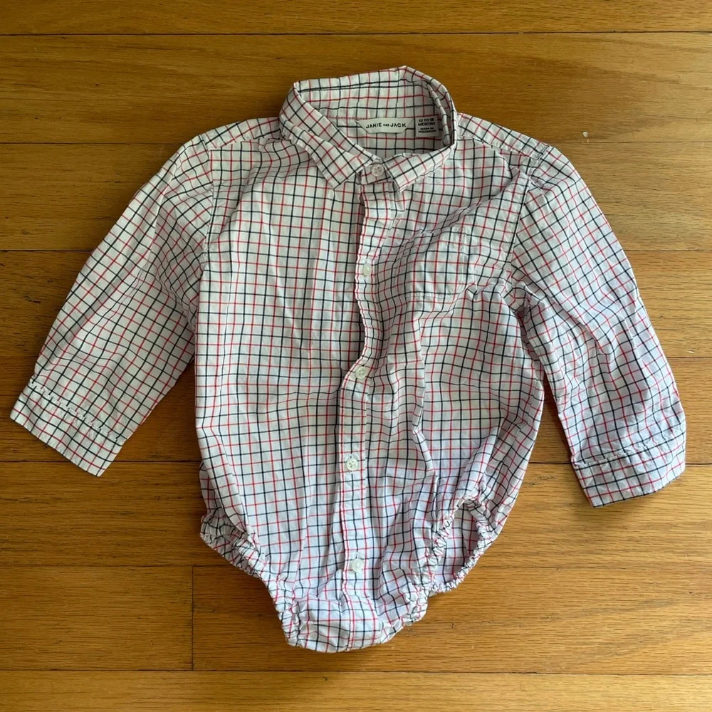 Janie and Jack button down onesie